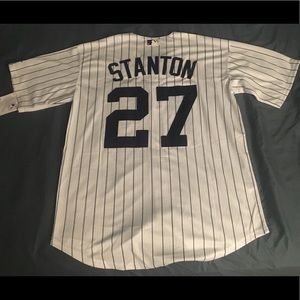 New York Yankees #27 Stanton white jersey L new